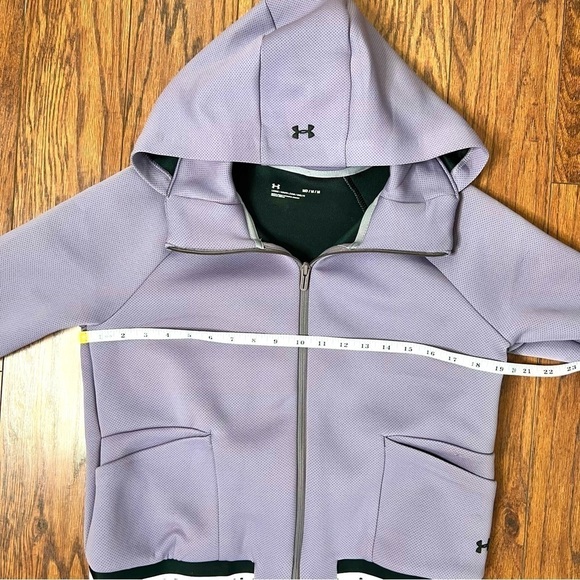 Under Armour Purple Mesh Sport Zip Up Loose Coupe Jacket Size Medium Women’s - Picture 15 of 17